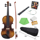 Maxbell 4/4 Full Size Antique Solid Wood AV-508 Matte Handmade Violin Fiddle