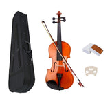 Max Maxb Natural Acoustic Violin Fiddle with Case Bow Rosin Stringed Instrument 1-4