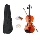 Max Maxb Natural Acoustic Violin Fiddle with Case Bow Rosin Stringed Instrument 1-4