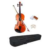 Max Maxb Natural Acoustic Violin Fiddle with Case Bow Rosin Stringed Instrument 1-4