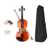 Max Maxb Natural Acoustic Violin Fiddle with Case Bow Rosin Stringed Instrument 1-4