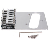 Max Maxb A Set Roller Pickup Bridge Tailpiece for TL Tele Electric Guitar Chrome