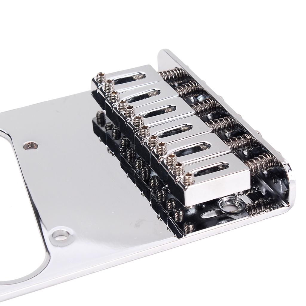 Max Maxb A Set Roller Pickup Bridge Tailpiece for TL Tele Electric Guitar Chrome