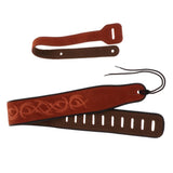 Maxbell Guitar Leather Neck Shoulder Strap Belt for Electric Acoustic Guitar Bass