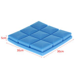 Max Maxb 6 Pcs Sound Absorption Foam Panel Studio Soundproofing Foam for KTV Blue