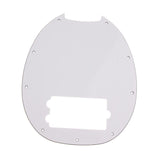 Max Maxb 9 Hole Bass Pickguard for Electric Guitar Bass Parts White