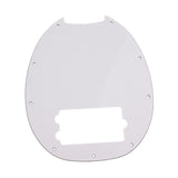 Max Maxb 9 Hole Bass Pickguard for Electric Guitar Bass Parts White