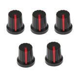 Max Maxb 5pcs Guitar Effect Pedal Knob Amplifier Control Knobs Black+red