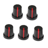 Max Maxb 5pcs Guitar Effect Pedal Knob Amplifier Control Knobs Black+red