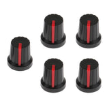 Max Maxb 5pcs Guitar Effect Pedal Knob Amplifier Control Knobs Black+red