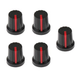 Max Maxb 5pcs Guitar Effect Pedal Knob Amplifier Control Knobs Black+red