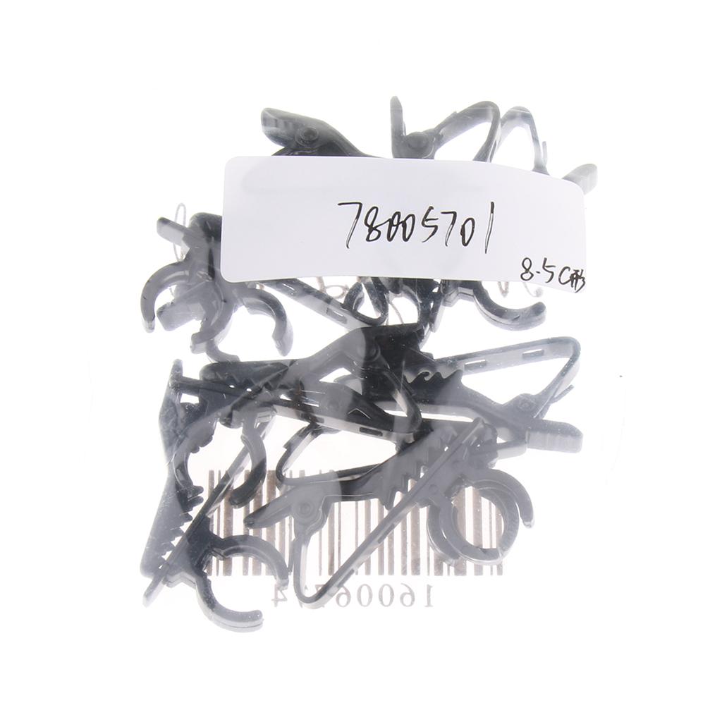 Max 10 Pieces Microphone Lapel Tie Lavalier Mic Metal Clip Holder 8.5mm