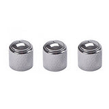 Max Maxb 3 Pieces Electric Guitar Bass Tone Volume Metal Control Knobs Cap Silver