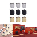 Max Maxb 3 Pieces Electric Guitar Bass Tone Volume Metal Control Knobs Cap Silver