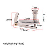 Max Maxb 4pcs Violin Fiddle Fine Tuners String Adjusters for 3/4 4/4 Size Violins