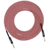 Maxbell 6m Instrument Cable 1/4inch Amp Cord for Electric Guitar Bass Parts Pink