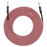 Maxbell 6m Instrument Cable 1/4inch Amp Cord for Electric Guitar Bass Parts Pink