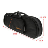 Maxbell Comfortable Adjustable Shoulder Strap Trumpet Padded Gig Bag Big Case Black