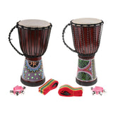 Maxbell 1 Piece Mahogany Djembe African Drum Hand Percussion 8inch