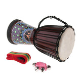 Maxbell 1 Piece Mahogany Djembe African Drum Hand Percussion 8inch