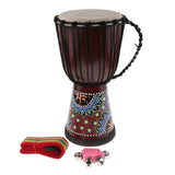 Maxbell 1 Piece Mahogany Djembe African Drum Hand Percussion 8inch