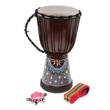 Maxbell 1 Piece Mahogany Djembe African Drum Hand Percussion 8inch