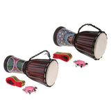 Maxbell 1 Piece Mahogany Djembe African Drum Hand Percussion 8inch