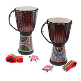 Maxbell 1 Piece Mahogany Djembe African Drum Hand Percussion 8inch