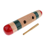 Maxbell Large Wooden Guiro Hand Percussion Kids Rhythm Toy Birthday Christmas Gift