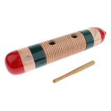 Maxbell Large Wooden Guiro Hand Percussion Kids Rhythm Toy Birthday Christmas Gift
