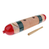 Maxbell Large Wooden Guiro Hand Percussion Kids Rhythm Toy Birthday Christmas Gift