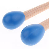 Max Maxb 2 Pcs Wooden Sand Hammer Handbell for Kids Learning Educational Toys Blue