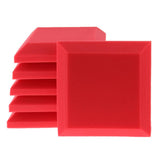 Max Maxb 6 Pieces Sound Stop Acoustic Foam Panel Soundproofing Board  Pad Red
