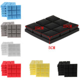 Max Maxb 6pcs Acoustic Wedge Foam Sound Absorption Panels for Audio Equipment Black