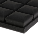 Max Maxb 6pcs Acoustic Wedge Foam Sound Absorption Panels for Audio Equipment Black
