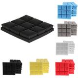 Max Maxb 6pcs Acoustic Wedge Foam Sound Absorption Panels for Audio Equipment Black