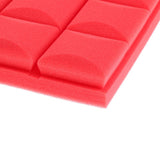 Max 6pcs Acoustic Wedge Foam Sound Absorption Panels for Audio Equipment Red