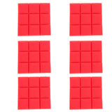 Max 6pcs Acoustic Wedge Foam Sound Absorption Panels for Audio Equipment Red
