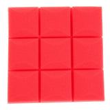 Max 6pcs Acoustic Wedge Foam Sound Absorption Panels for Audio Equipment Red