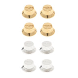 Max Maxb 4pcs Guitar Speed Control Knobs Volume Knobs for ST Guitar Silver