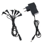 Max Maxb 1 to 6 Way Guitar Effect Pedals Power Supply Cable + Adapter (EU Plug)