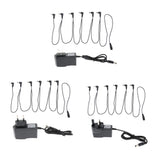 Max Maxb 1 to 6 Way Guitar Effect Pedals Power Supply Cable + Adapter (EU Plug)