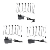 Max Maxb 1 to 6 Way Guitar Effect Pedals Power Supply Cable + Adapter (EU Plug)