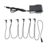 Maxbell 1 to 6 Way Guitar Effect Pedals Power Supply Cable Right Angle Round Jacks