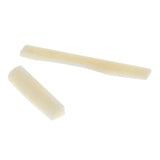 Maxbell 2pcs Acoustic Guitar Bridge Saddle Nut Guitar Replacement Parts Beige Color