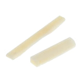 Maxbell 2pcs Acoustic Guitar Bridge Saddle Nut Guitar Replacement Parts Beige Color