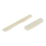 Maxbell 2pcs Acoustic Guitar Bridge Saddle Nut Guitar Replacement Parts Beige Color