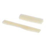 Maxbell 2pcs Acoustic Guitar Bridge Saddle Nut Guitar Replacement Parts Beige Color