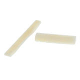 Maxbell 2pcs Acoustic Guitar Bridge Saddle Nut Guitar Replacement Parts Beige Color