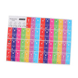 Max Maxb Removable Piano Stickers 37 Keys Keyboard for Kids Learning Colorful